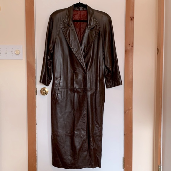 Vintage 80’s 90’s genuine leather coat. Brown. SO soft! Made in USA. Size: S - Picture 3 of 13